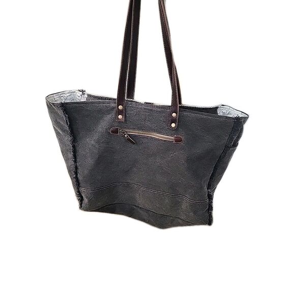 Myra XLarge Travel Canvas Leather Weekender Bag EUC - Picture 2 of 16